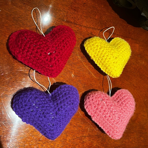 Hand Crocheted Heart Christmas Ornaments! - Picture 6 of 10